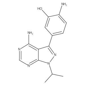 2-amino-5-(4-amino-1-isopropyl-1H-pyrazolo[3,4-d]pyrimidin-3-yl)phenol Structure