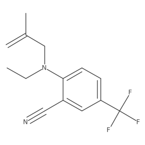 2-[Ethyl(2-methyl-2-propen-1-yl)amino]-5-(trifluoromethyl)benzonitrile结构式