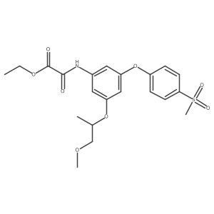 Ethyl 2-[[3-[(1S)-2-methoxy-1-methylethoxy]-5-[4-(methylsulfonyl)phenoxy]phenyl]amino]-2-oxoacetate结构式