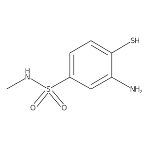 3-amino-N-methyl-4-sulfanylbenzene-1-sulfonamide Structure
