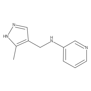 N-((3-Methyl-1H-pyrazol-4-yl)methyl)pyridin-3-amine结构式