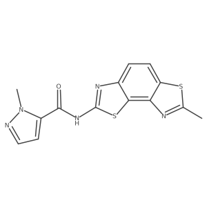 1-methyl-N-(7-methylbenzo[1,2-d:3,4-d']bis(thiazole)-2-yl)-1H-pyrazole-5-carboxamide结构式