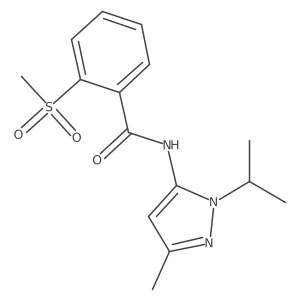 2-methanesulfonyl-N-[3-methyl-1-(propan-2-yl)-1H-pyrazol-5-yl]benzamide结构式