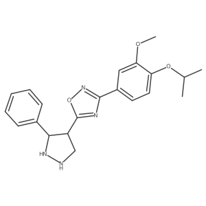 3-(3-Methoxy-4-propan-2-yloxyphenyl)-5-(3-phenylpyrazolidin-4-yl)-1,2,4-oxadiazole结构式