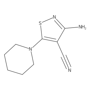 3-Amino-5-piperidin-1-yl-1,2-thiazole-4-carbonitrile结构式