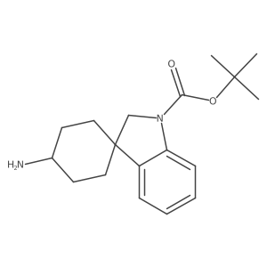 Tert-butyl 4-aminospiro[cyclohexane-1,3'-indoline]-1'-carboxylate Structure