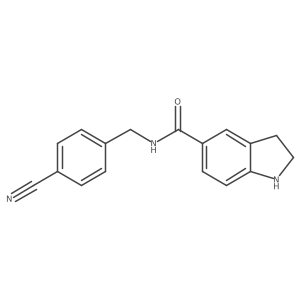 1h-Indole-5-carboxamide,n-[(4-cyanophenyl)methyl]-2,3-dihydro- Structure