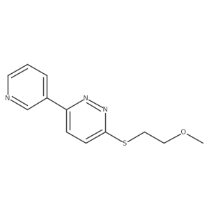 3-[(2-Methoxyethyl)sulfanyl]-6-(pyridin-3-yl)pyridazine Structure