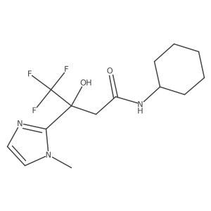 N-cyclohexyl-4,4,4-trifluoro-3-hydroxy-3-(1-methyl-1H-imidazol-2-yl)butanamide Structure