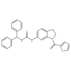 1-Benzhydryl-3-(1-(furan-2-carbonyl)indolin-6-yl)urea Structure