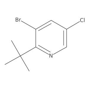 3-Bromo-2-tert-butyl-5-chloropyridine结构式