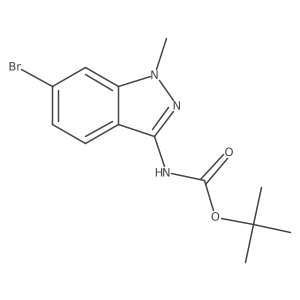 tert-butyl N-(6-bromo-1-methyl-indazol-3-yl)carbamate Structure