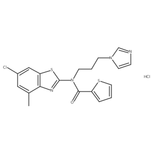 N-(3-(1H-imidazol-1-yl)propyl)-N-(6-chloro-4-methylbenzo[d]thiazol-2-yl)thiophene-2-carboxamide hydrochloride Structure