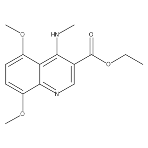Ethyl 5,8-dimethoxy-4-(methylamino)quinoline-3-carboxylate结构式