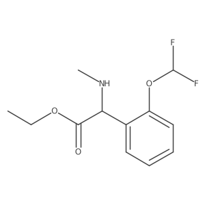 Ethyl 2-[2-(difluoromethoxy)phenyl]-2-(methylamino)acetate结构式