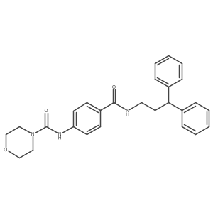 N-{4-[(3,3-diphenylpropyl)carbamoyl]phenyl}morpholine-4-carboxamide Structure