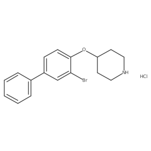 3-Bromo[1,1'-biphenyl]-4-yl 4-piperidinyl ether hydrochloride结构式