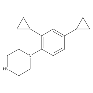 1-(2,4-Dicyclopropylphenyl)piperazine Structure