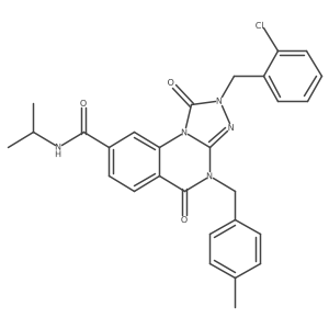 2-(2-chlorobenzyl)-N-isopropyl-4-(4-methylbenzyl)-1,5-dioxo-1,2,4,5-tetrahydro-[1,2,4]triazolo[4,3-a]quinazoline-8-carboxamide Structure