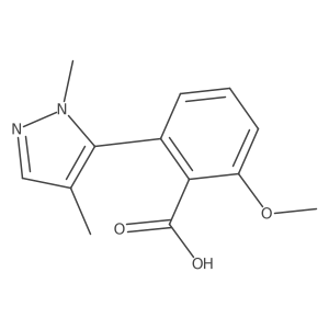 2-(1,4-Dimethyl-1H-pyrazol-5-yl)-6-methoxybenzoic acid Structure