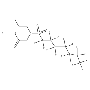 N-(Perfluoroheptylsulfonyl)-N-propylglycine potassium结构式