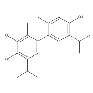 3,4,4'-Trihydroxy-5,5'-diisopropyl-2,2'-dimethylbiphenyl结构式