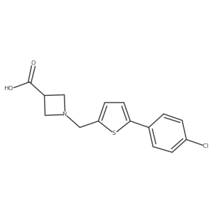 1-[[5-(4-Chlorophenyl)thiophen-2-yl]methyl]azetidine-3-carboxylic acid Structure