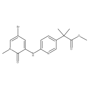 2-[6-(5-Bromo-1-methyl-2-oxo-1,2-dihydro-pyridin-3-ylamino)-pyridin-3-yl]-2-methyl-propionic acid methyl ester Structure