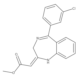 Methyl (2Z)-[5-(3-chlorophenyl)-1,3-dihydro-2H-1,4-benzodiazepin-2-ylidene]acetate Structure
