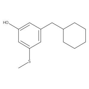 3-(Cyclohexylmethyl)-5-(methylthio)phenol Structure