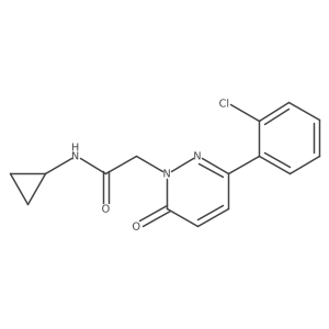 2-[3-(2-chlorophenyl)-6-oxopyridazin-1(6H)-yl]-N-cyclopropylacetamide Structure
