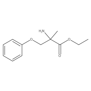 Ethyl 2-amino-2-methyl-3-phenoxypropanoate结构式