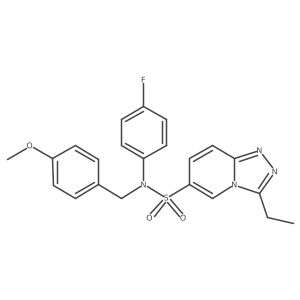 3-ethyl-N-(4-fluorophenyl)-N-[(4-methoxyphenyl)methyl]-[1,2,4]triazolo[4,3-a]pyridine-6-sulfonamide结构式