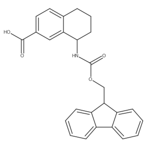 2-Naphthalenecarboxylic acid, 8-[[(9H-fluoren-9-ylmethoxy)carbonyl]amino]-5,6,7,8-tetrahydro- Structure
