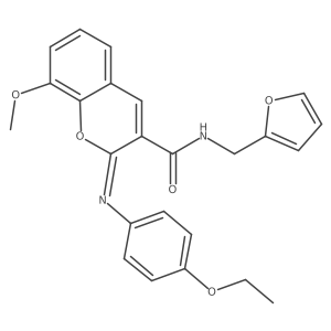(2Z)-2-[(4-ethoxyphenyl)imino]-N-(furan-2-ylmethyl)-8-methoxy-2H-chromene-3-carboxamide结构式