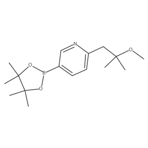 2-(2-Methoxy-2-methylpropyl)-5-(4,4,5,5-tetramethyl-1,3,2-dioxaborolan-2-yl)pyridine Structure