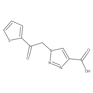 1-[2-oxo-2-(thiophen-2-yl)ethyl]-1H-1,2,3-triazole-4-carboxylic acid结构式