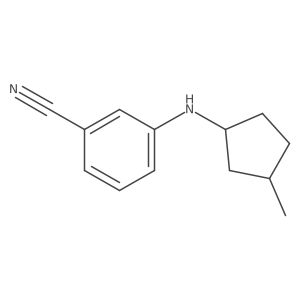 3-[(3-Methylcyclopentyl)amino]benzonitrile结构式