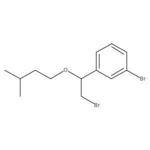 1-Bromo-3-[2-bromo-1-(3-methylbutoxy)ethyl]benzene Structure