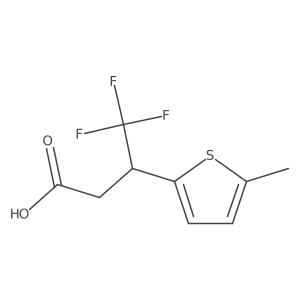 4,4,4-Trifluoro-3-(5-methylthiophen-2-yl)butanoic acid结构式