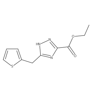 Ethyl 3-(thiophen-2-ylmethyl)-1H-1,2,4-triazole-5-carboxylate结构式