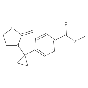 Methyl 4-[1-(2-oxooxazolidin-3-yl)cyclopropyl]benzoate结构式