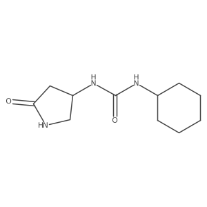 1-Cyclohexyl-3-(5-oxopyrrolidin-3-yl)urea结构式