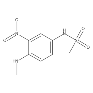 N-(4-(methyl amino)-3-nitrophenyl)methane sulfonamide结构式