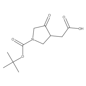 1-[(1,1-Dimethylethoxy)carbonyl]-4-oxo-3-pyrrolidineacetic acid结构式