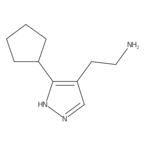 2-(5-cyclopentyl-1H-pyrazol-4-yl)ethan-1-amine Structure