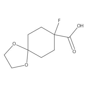 8-Fluoro-1,4-dioxaspiro[4.5]decane-8-carboxylic acid Structure