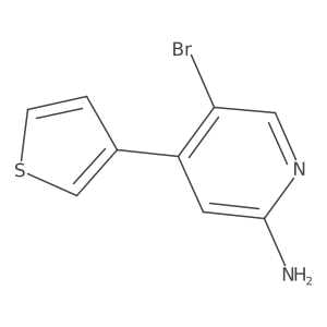 2-Pyridinamine, 5-bromo-4-(3-thienyl)- Structure