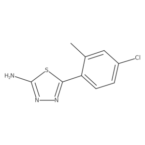 2-Amino-5-(4-chloro-2-methylphenyl)-1,3,4-thiadiazole结构式
