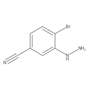 4-Bromo-3-hydrazinylbenzonitrile结构式